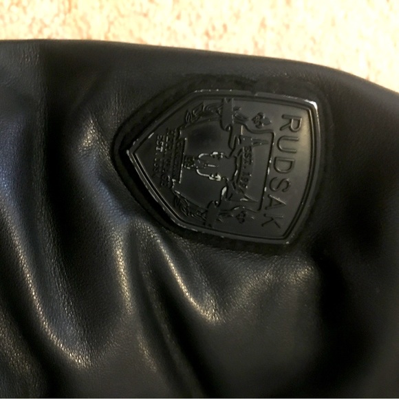 Rudsak Lamb Leather Goose Down Winter Coat with Rabbit Fur Hood - Picture 5 of 16